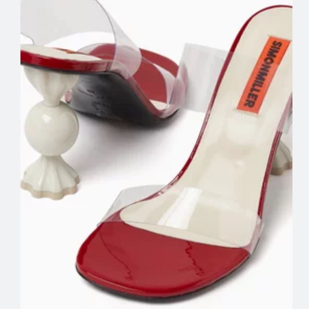 Simon Miller Candy 75 Mule Heels Vegan Pattern Leather - Picture 2 of 10